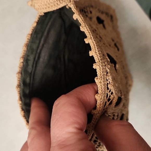 Vintage Handmade Purse Handbag Lace and Velvet - Picture 4 of 9